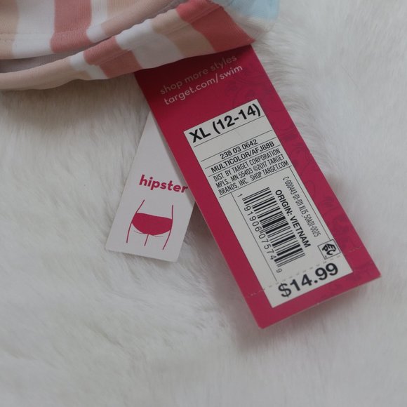 Xhilaration Pastel Stripe Hipster Bikini Bottom - Picture 3 of 6